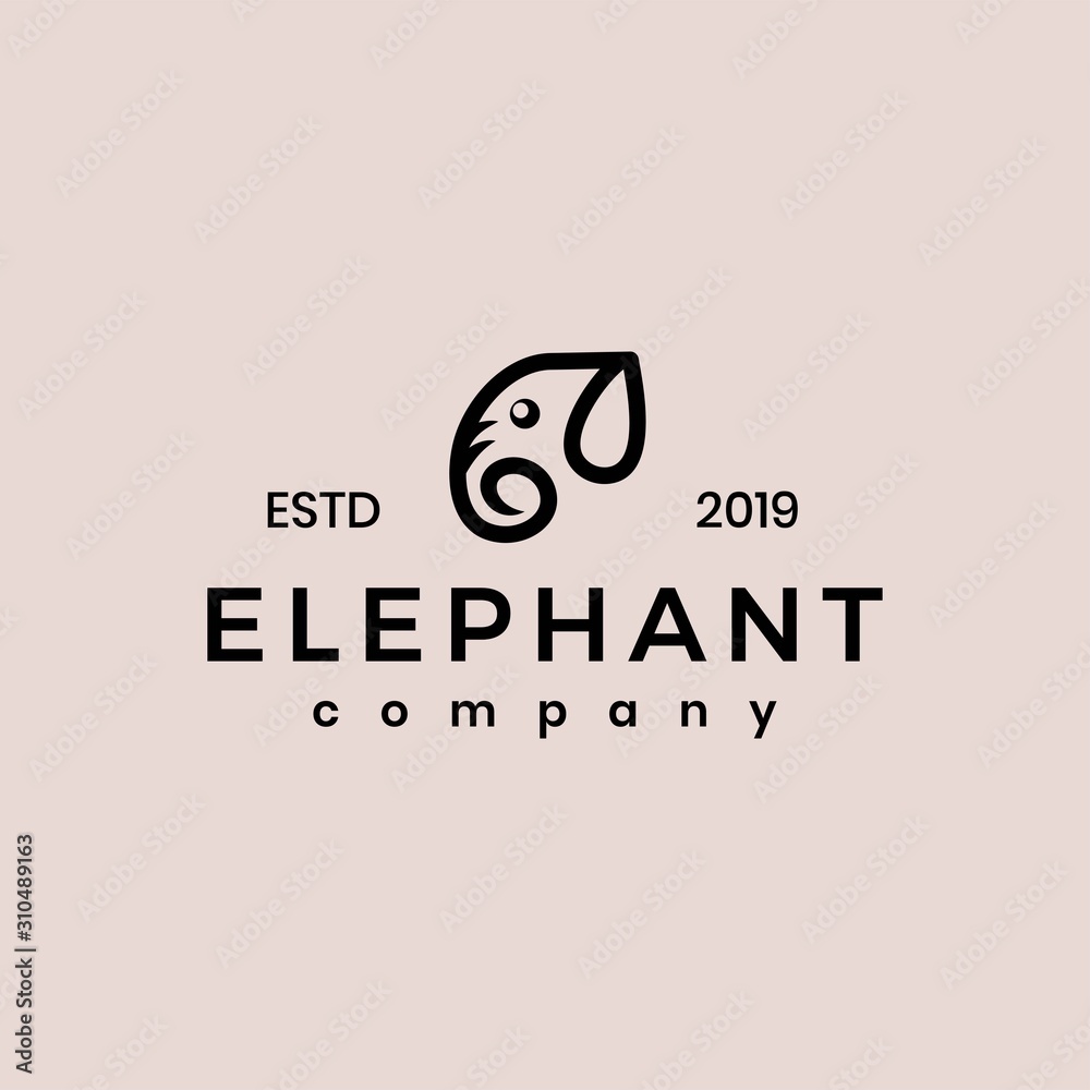 elephant logo vector minimalist line elephant logo vector minimalist line