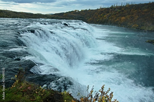 Iceland-view of the Faxi or Vatnsleysufoss waterfall on the Tungufljót river