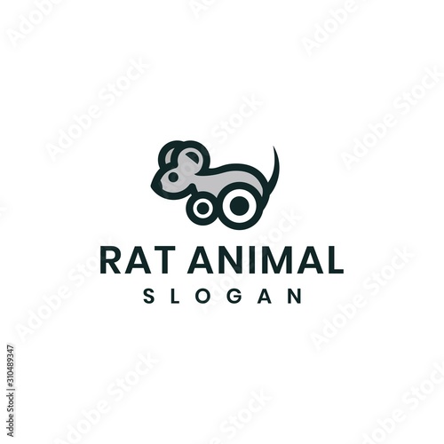 mouse animal logo vector design