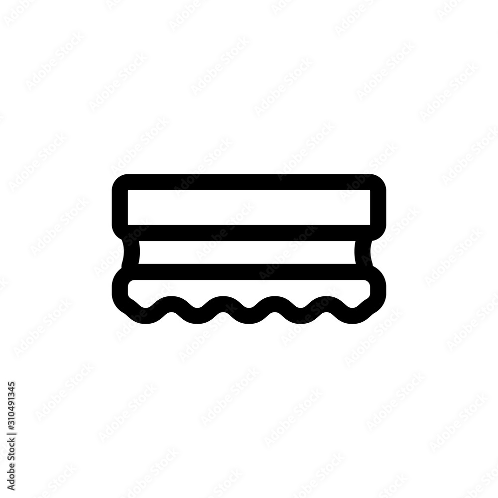 napkins for cleaning the vector icon. A thin line sign. Isolated contour symbol illustration napkins for cleaning the vector icon. A thin line sign. Isolated contour symbol illustration