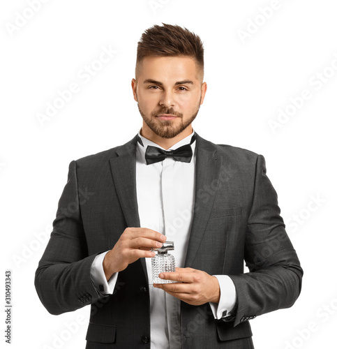 Handsome young man with bot...
