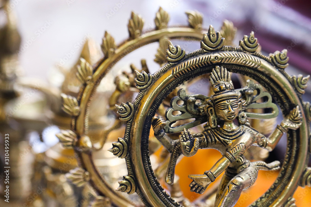 Brass Metal Artwork Of Lord God Idol Shiva in Natraj Dance Posture