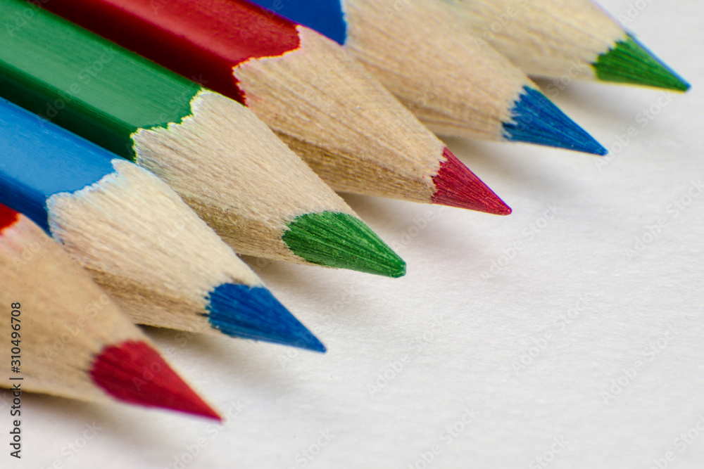color pencils isolated on white background color pencils isolated on white background