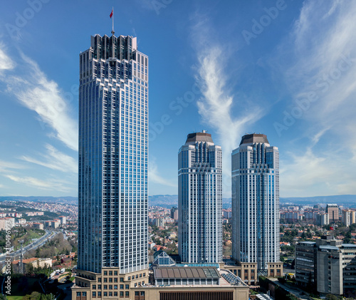 Photography Isbank headquarters at Levent - Istanbul Turkey