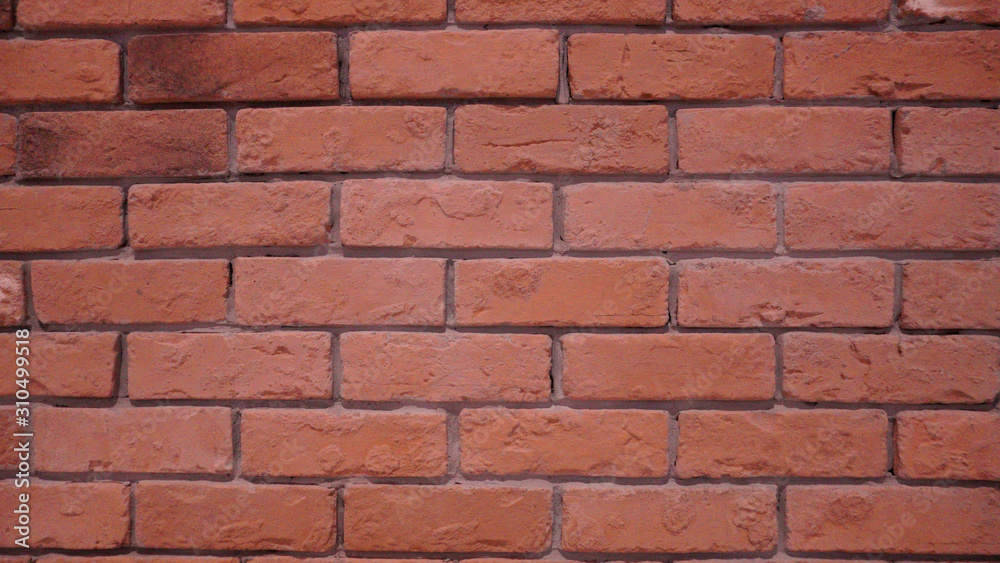 Beautiful orange brick wall 