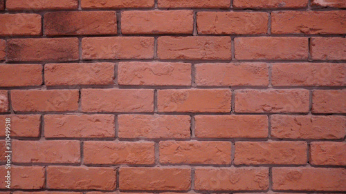 Beautiful orange brick wall 