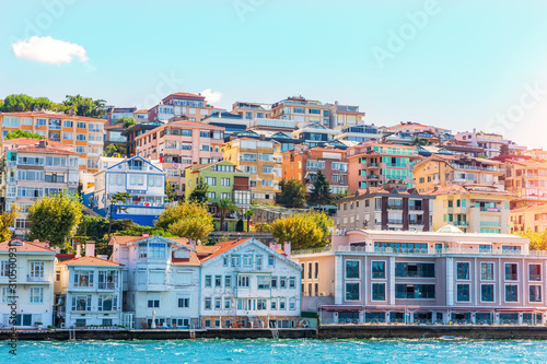 Houses on the Bosphorus in Istanbul, Turkey
