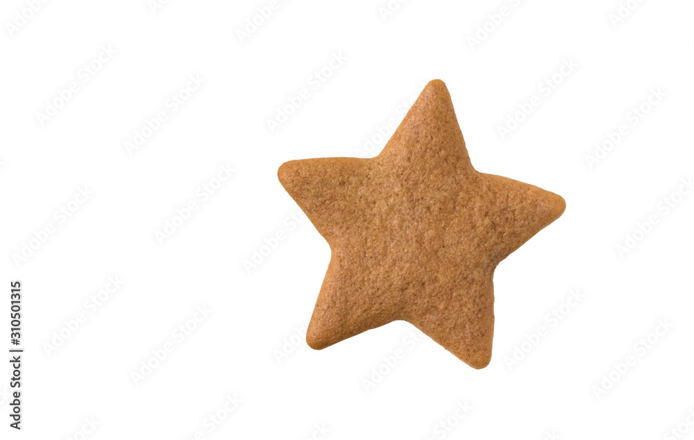 Christmas gingerbread cookie isolated on a white background. Christmas gingerbread cookie isolated on a white background.