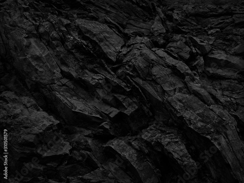 Black and white background. Abstract grunge background. Black stone backgroun...