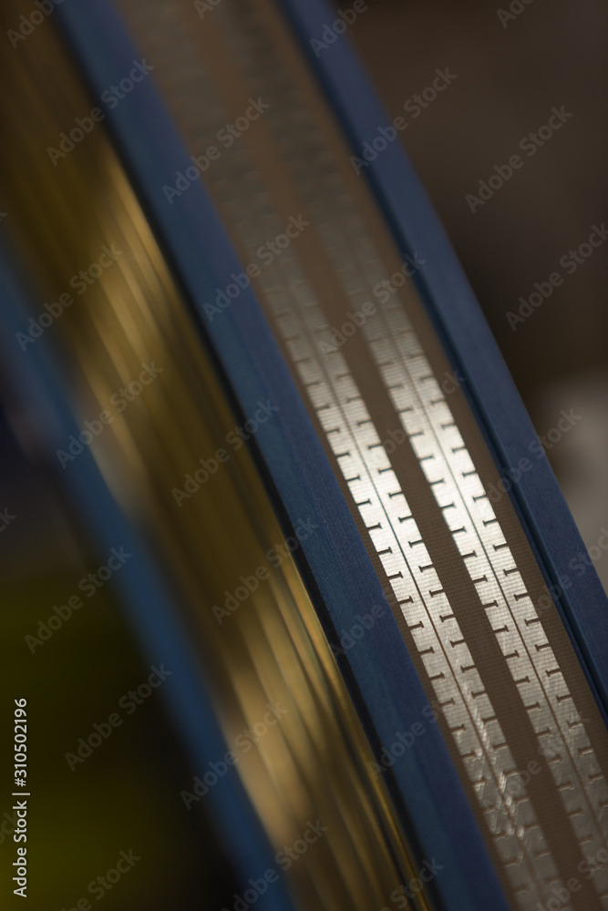 close up of electrical contacts on tape close up of electrical contacts on tape