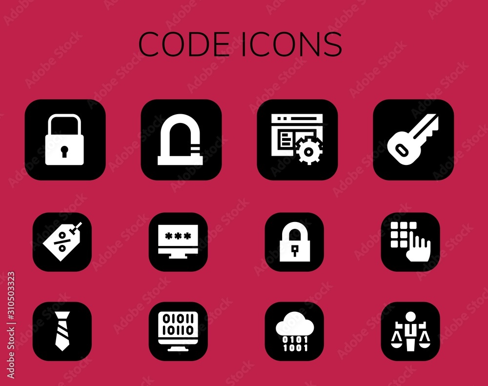 Modern Simple Set of code Vector filled Icons Modern Simple Set of code Vector filled Icons