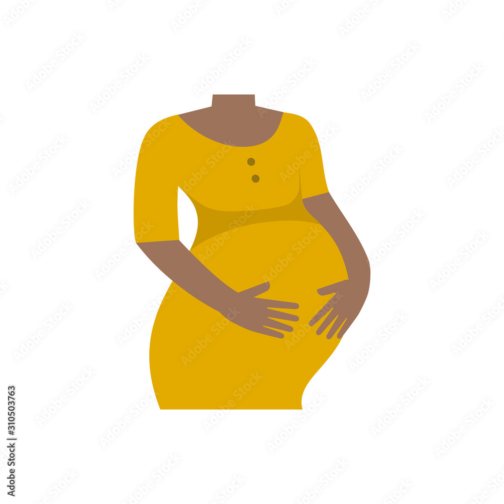 Afro american pregnancy woman. Vector illustration Afro american pregnancy woman. Vector illustration