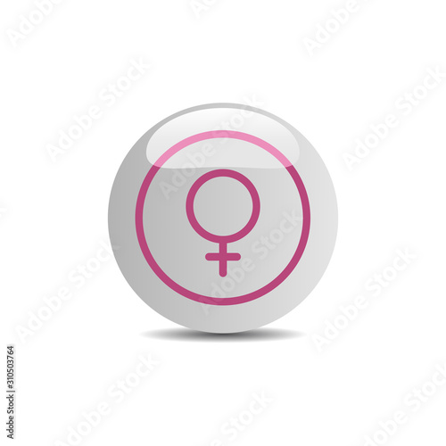 Female symbol on a white background