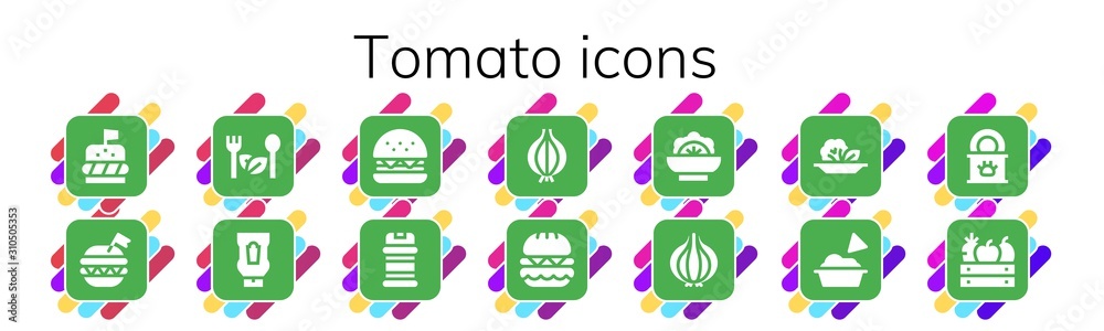 tomato icon set