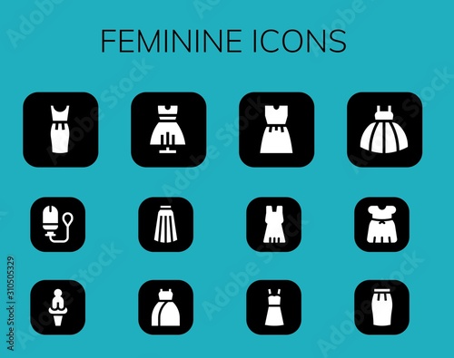 feminine icon set