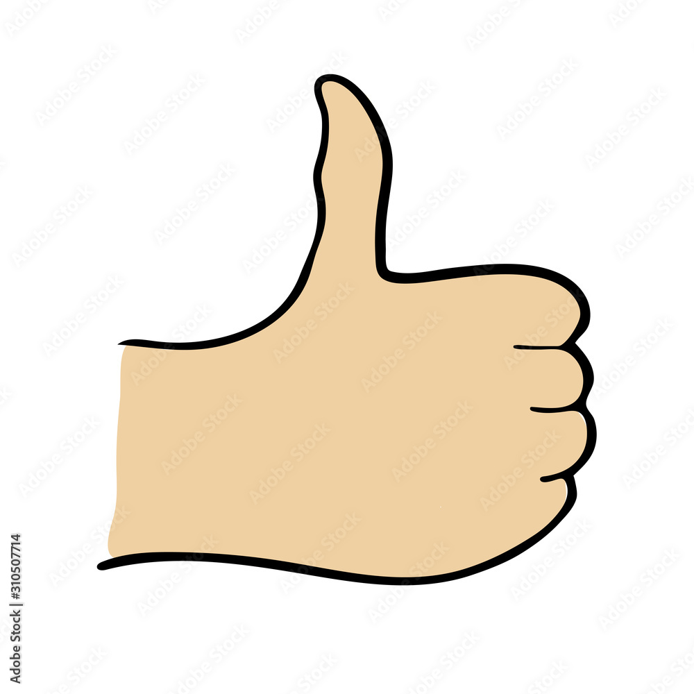 Like icon. Hand like. Thumb up Vector illustration Like icon. Hand like. Thumb up Vector illustration