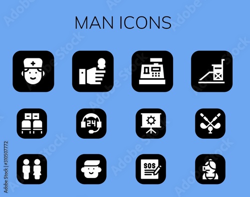 man icon set