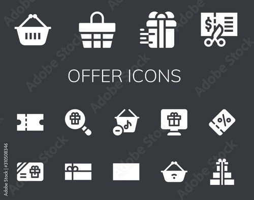 Modern Simple Set of offer Vector filled Icons