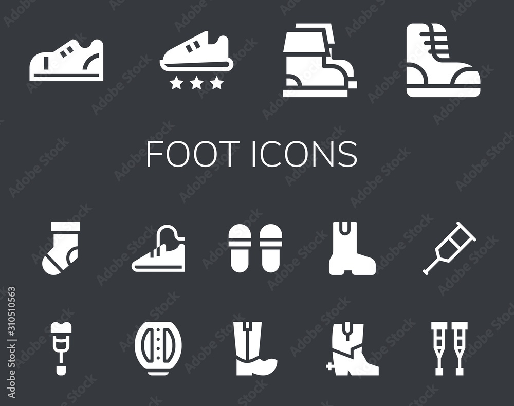 foot icon set
