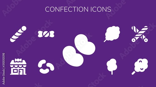 confection icon set