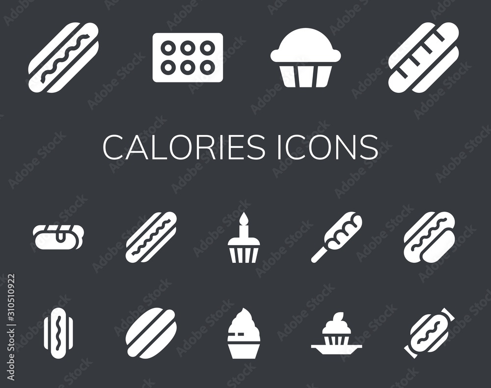 Modern Simple Set of calories Vector filled Icons Modern Simple Set of calories Vector filled Icons