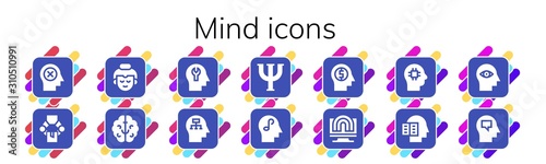 mind icon set