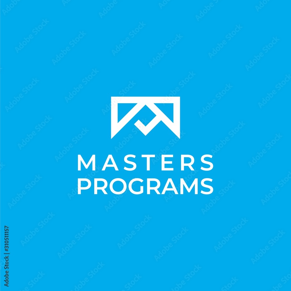 Clean logo design of letter M and P with blue background - EPS10 - Vector. Clean logo design of letter M and P with blue background - EPS10 - Vector.