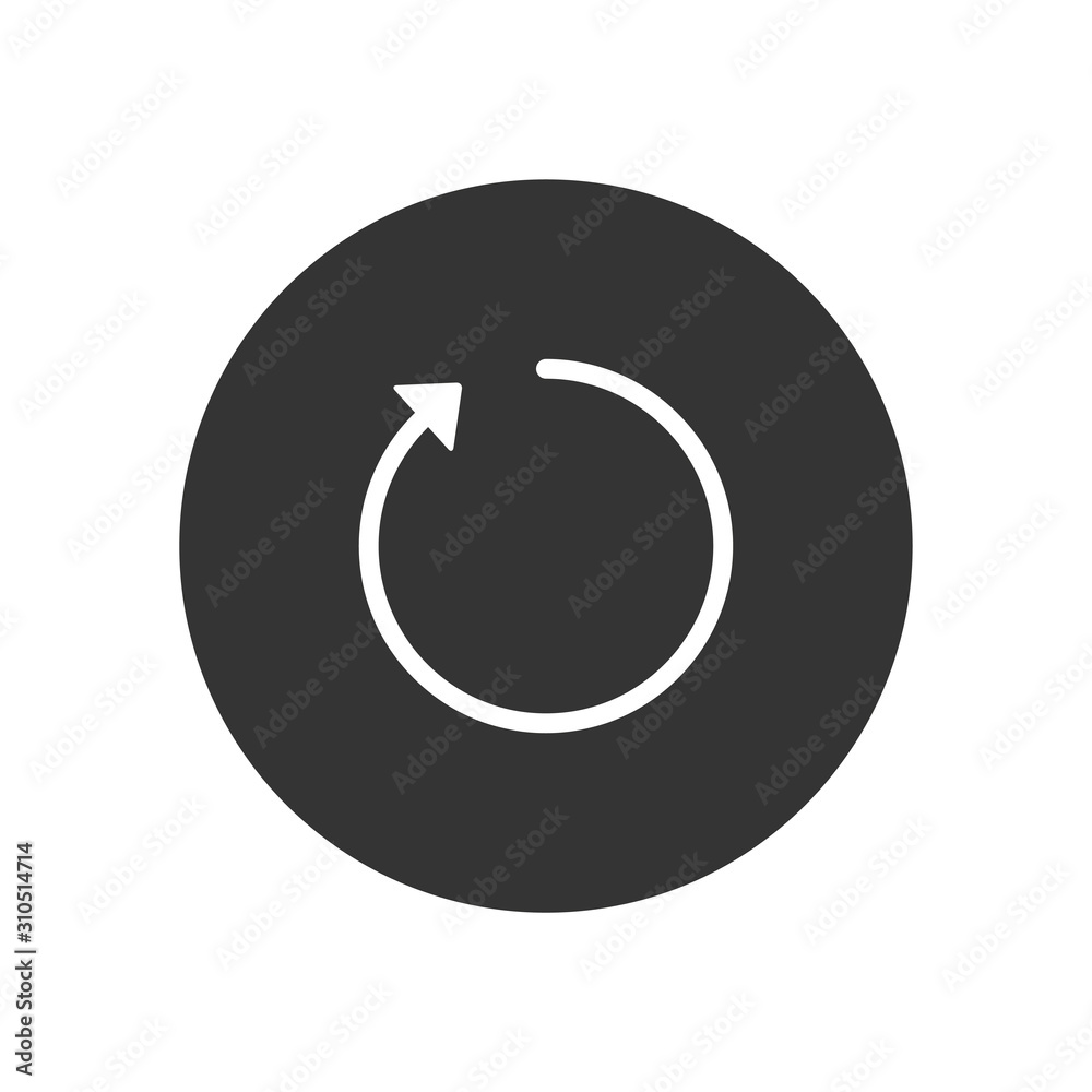 Refresh vector icon, simple sign for web site and mobile app. Refresh vector icon, simple sign for web site and mobile app.