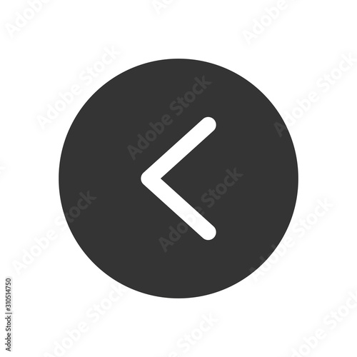 Back vector icon, simple sign for web site and mobile app.