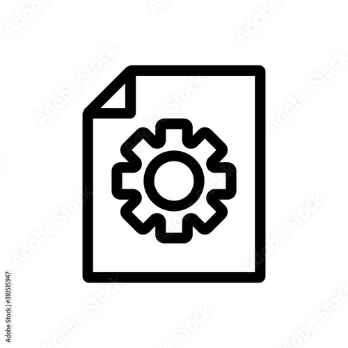 instruction to apply the vector icon. A thin line sign. Isolated contour symbol illustration