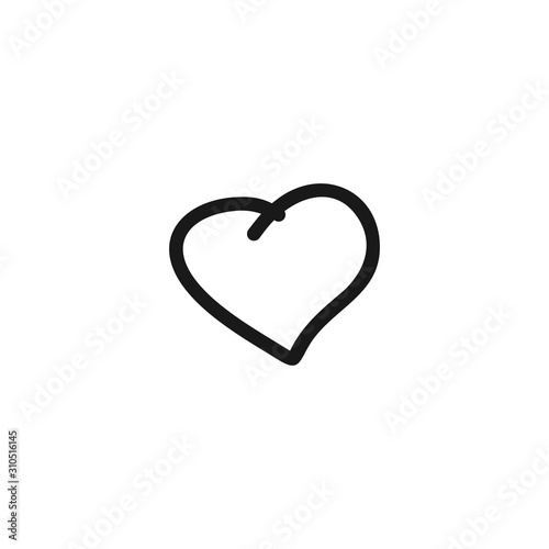 Heart black icon
