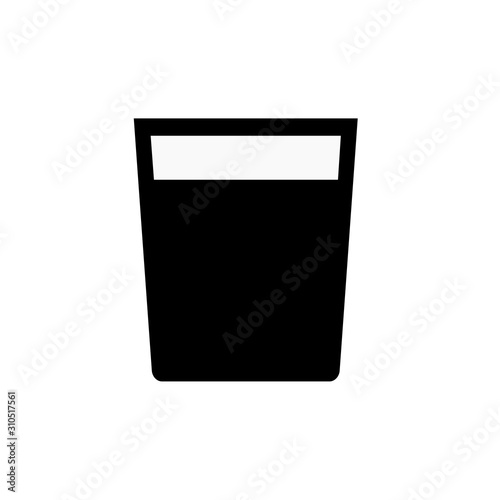 Water glass icon in trendy flat style design. Vector graphic illustration. Drink symbol for website design, logo, app, template, and ui. EPS 10.