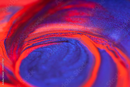 Beautiful abstract bright red-blue background with streaks and stains. Copy space © zadveri