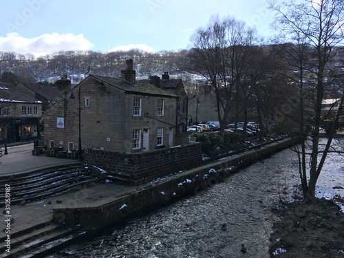 Wallpaper Mural old town in winter Torontodigital.ca