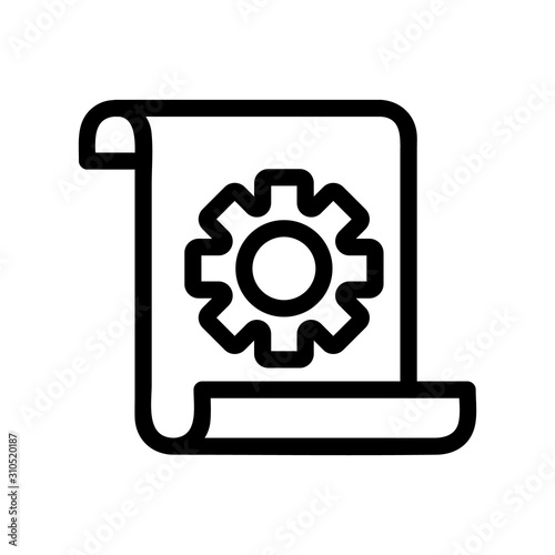 Awareness icon vector. A thin line sign. Isolated contour symbol illustration photo