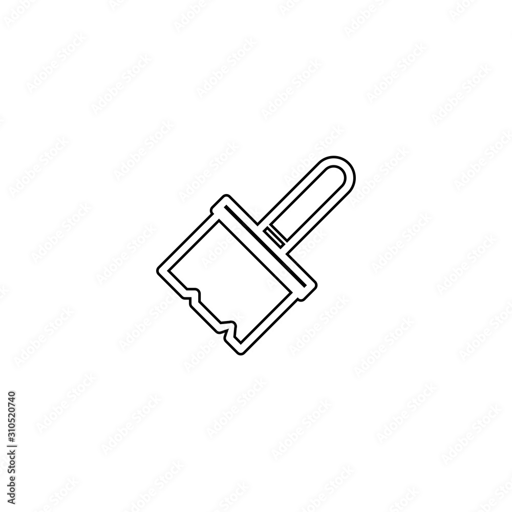 Brush tool icon. Repair symbol. Logo design element Brush tool icon. Repair symbol. Logo design element