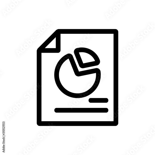 technical document icon vector. A thin line sign. Isolated contour symbol illustration