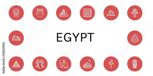 egypt icon set