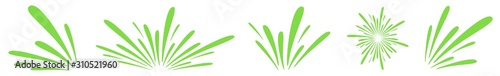 Splash Icon Green | Eco Splashes | Droplets Symbol | Splashing Logo | Liquid Motion Sign | Isolated | Variations
