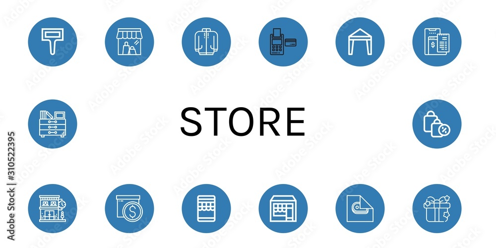 Set of store icons Set of store icons
