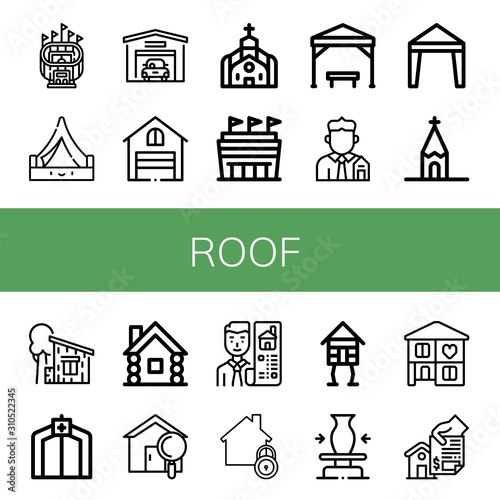 roof icon set