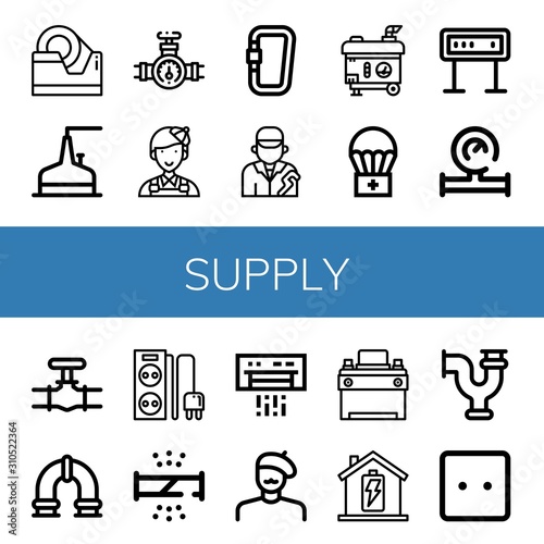 supply icon set