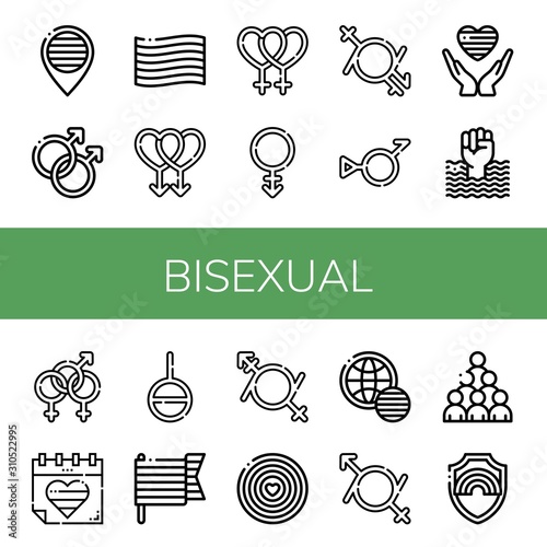 Set of bisexual icons