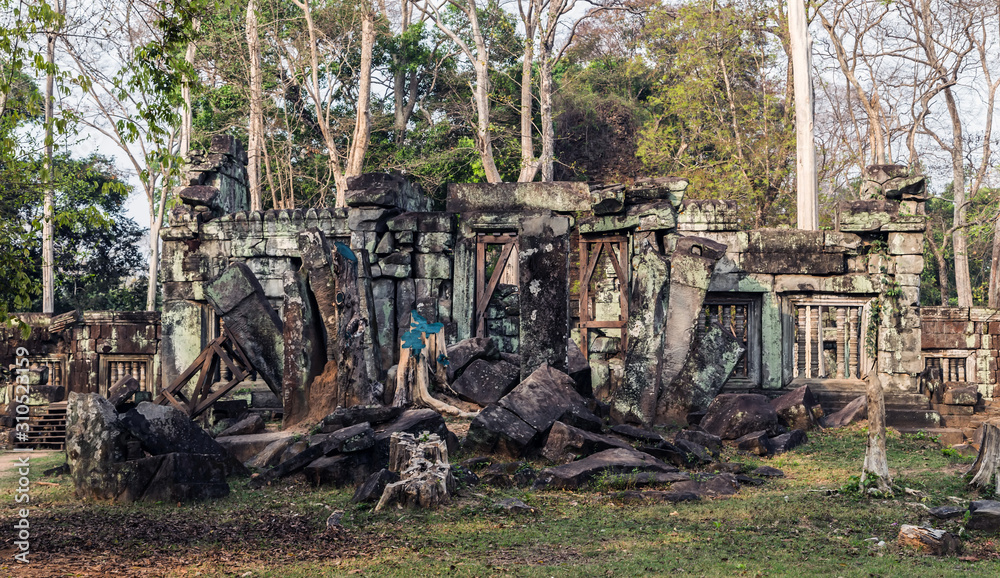 Ancient Temple Prasat Krahom Landscape of Koh Ker, Northwest Cambodia Ancient Temple Prasat Krahom Landscape of Koh Ker, Northwest Cambodia