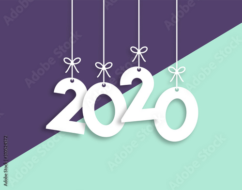 Obraz na płótnie 2020 Trendy Colorful Vector Backgorund w salonie