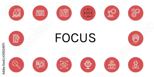Set of focus icons