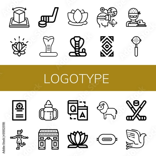 logotype simple icons set