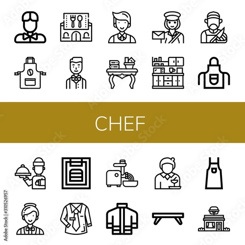 Set of chef icons