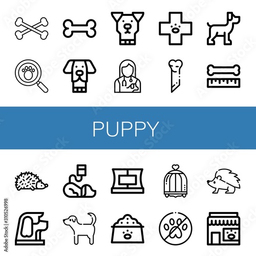 puppy icon set