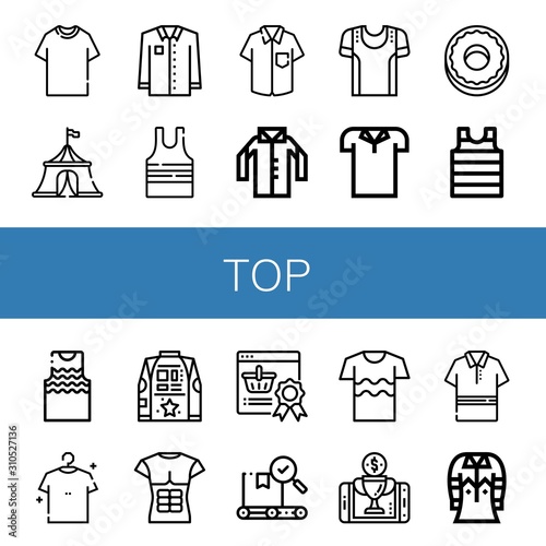 Set of top icons